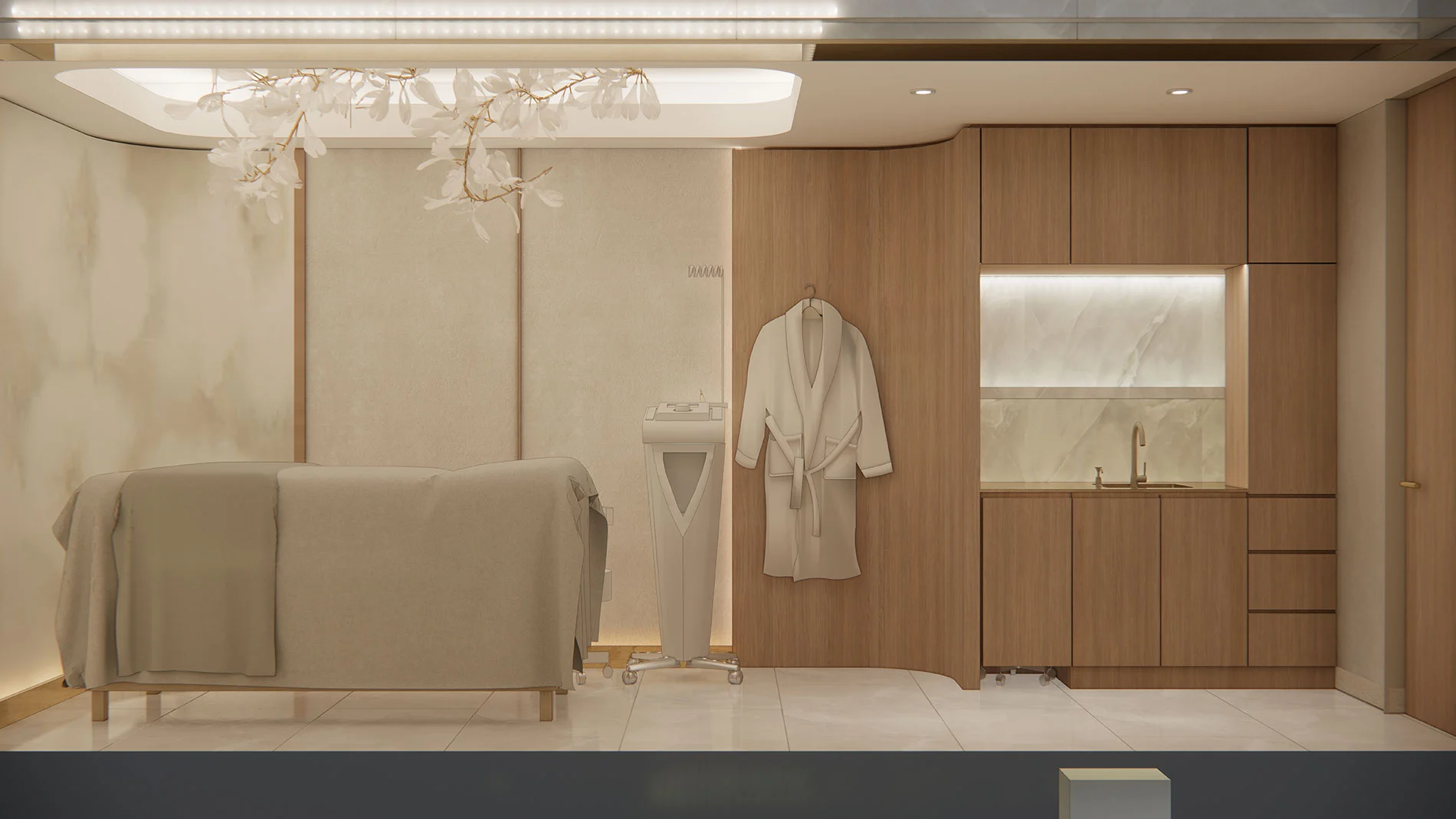 V Line Cosmetic Clinic treatment room at the Los Altos, CA location